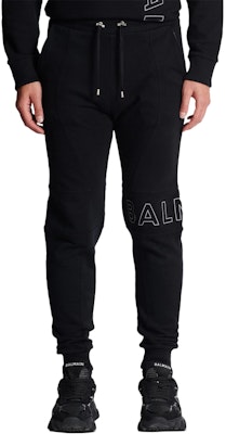 발망 레터 프린트 니트 조거 팬츠 드로스트링 블랙 CH1OB235-BC22-EBP Details for 발망 레터 프린트 니트 조거 팬츠 드로스트링 블랙 CH1OB235-BC22-EBP