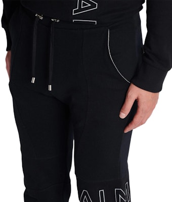 발망 레터 프린트 니트 조거 팬츠 드로스트링 블랙 CH1OB235-BC22-EBP Sizing 발망 레터 프린트 니트 조거 팬츠 드로스트링 블랙 CH1OB235-BC22-EBP