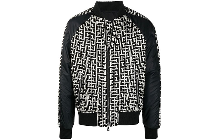 Balmain Logo Bomber Jacket Men’s Black WH0TF014-I687-GFE