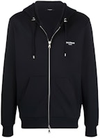 Balmain Logo Embroidered Hoodie Jacket Black XH1JX000BB04EAB Balmain Logo Embroidered Hoodie Jacket Black XH1JX000BB04EAB