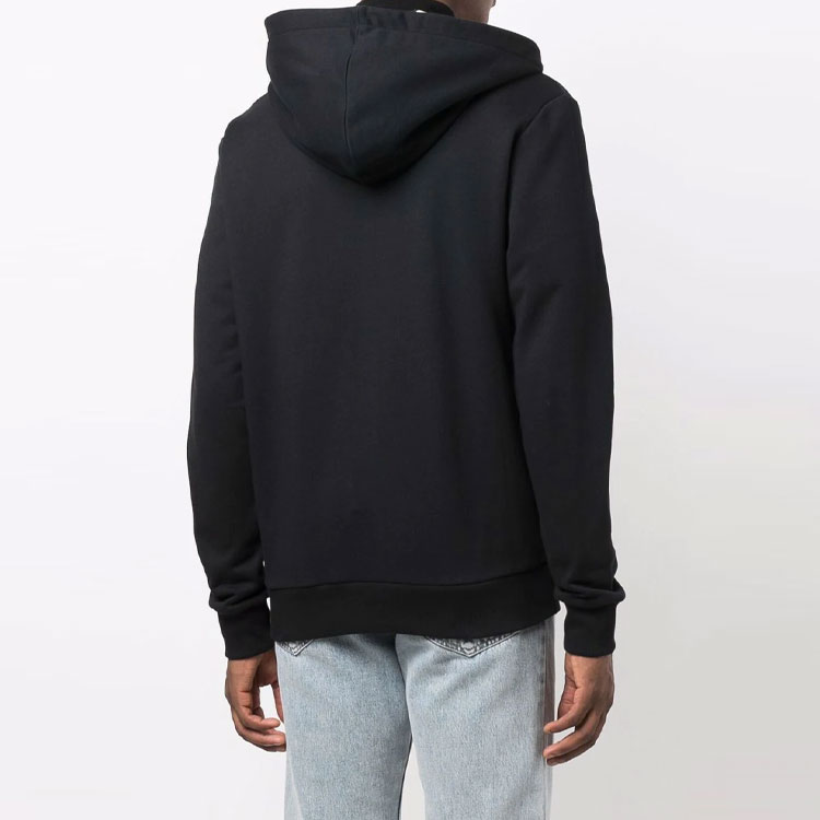 Shop 발망 로고 자수 후디 재킷 블랙 XH1JX000BB04EAB