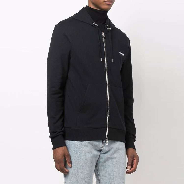 Purchase 발망 로고 자수 후디 재킷 블랙 XH1JX000BB04EAB