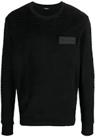 Balmain Logo Patch Crewneck Pullover Sweatshirt Men’s Black YH1JQ040JD04EAP Balmain Logo Patch Crewneck Pullover Sweatshirt Men’s Black YH1JQ040JD04EAP