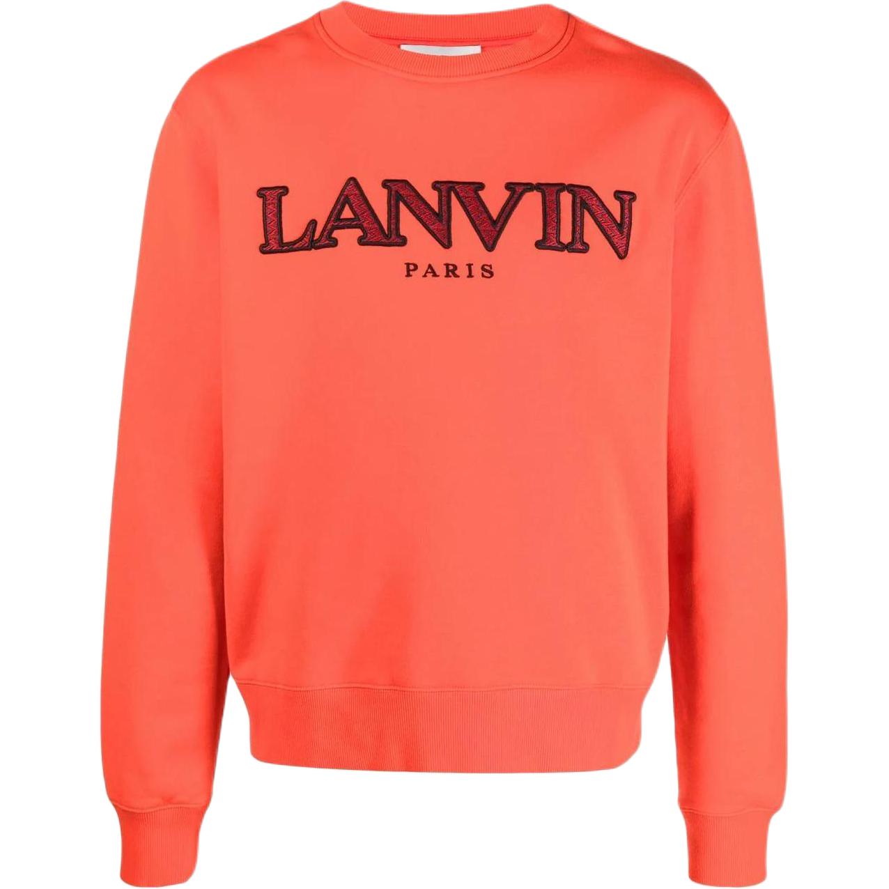 Balmain Logo Print Crewneck Sweatshirt Orange () WH0JQ005B151-KBD