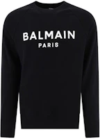 Balmain Loose Fit Letter Print Crewneck Sweatshirt Black Men’s BH1JQ005BB65-EAB Balmain Loose Fit Letter Print Crewneck Sweatshirt Black Men’s BH1JQ005BB65-EAB