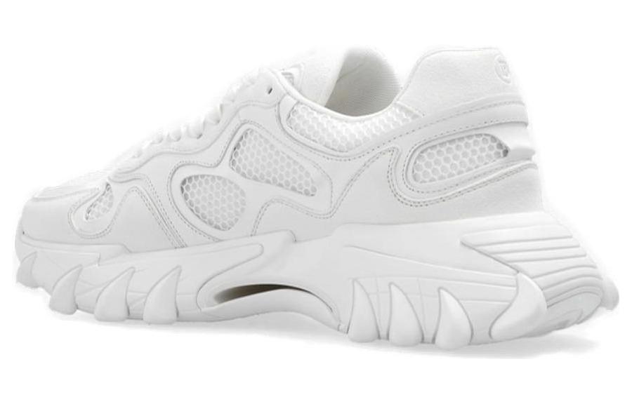 Shop Balmain Low-Top 'Kulit Putih Fabrik' BM1VI327TCCH0FB