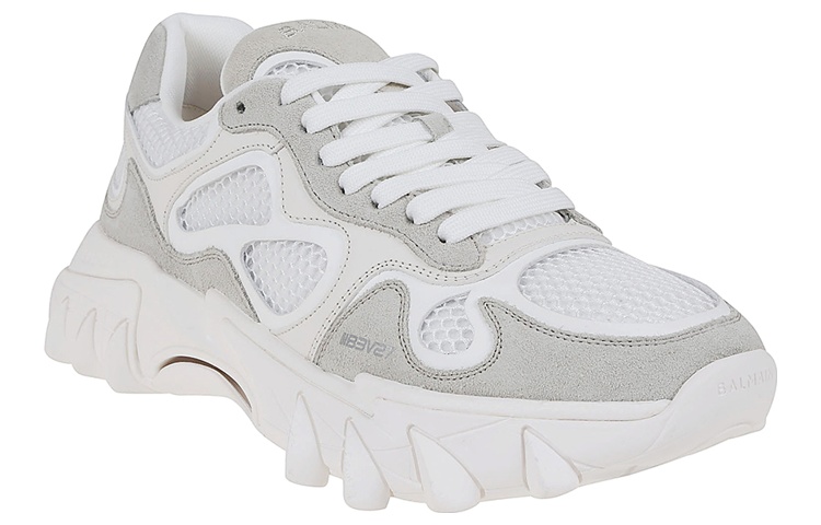 Balmain Low-Top 'White Leather Lace-Up' 圖 2