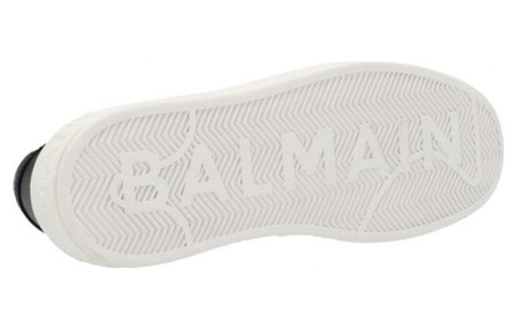Balmain Low-Top Lace-Up Leather Sneakers 'Black Fashion' 圖 5