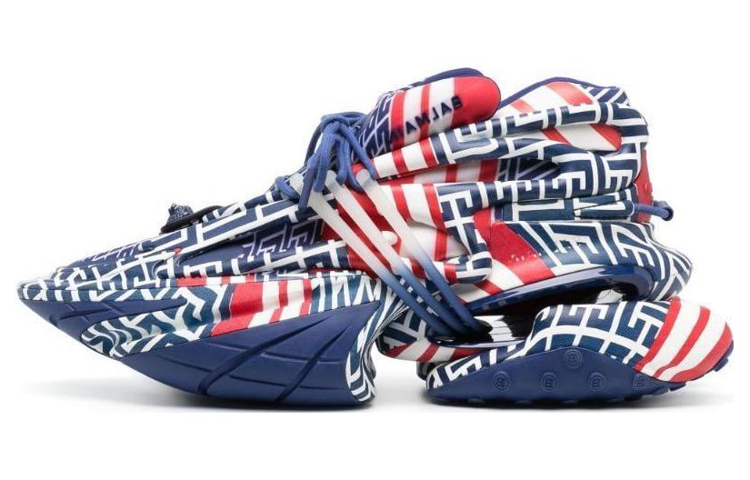 Balmain Low-Top Sneaker 'Blue Red Unicorn'