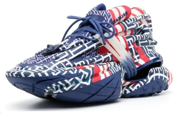 Balmain Low-Top Sneaker 'Blue Red Unicorn' 圖 2