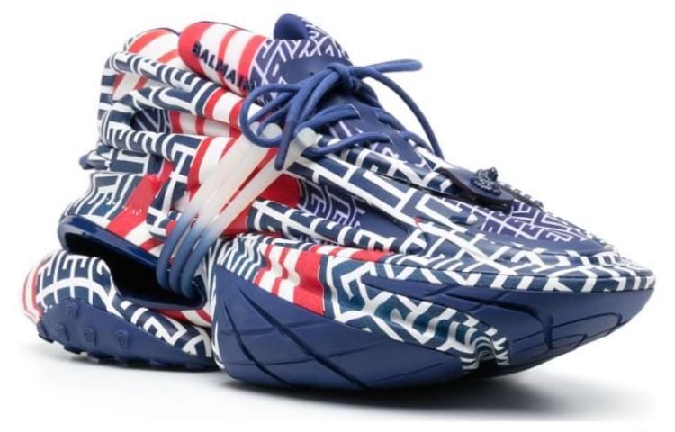 Balmain Low-Top Sneaker 'Blue Red Unicorn' 圖 3