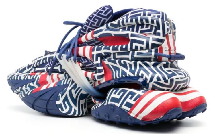 Balmain Low-Top Sneaker 'Blue Red Unicorn' 圖 5