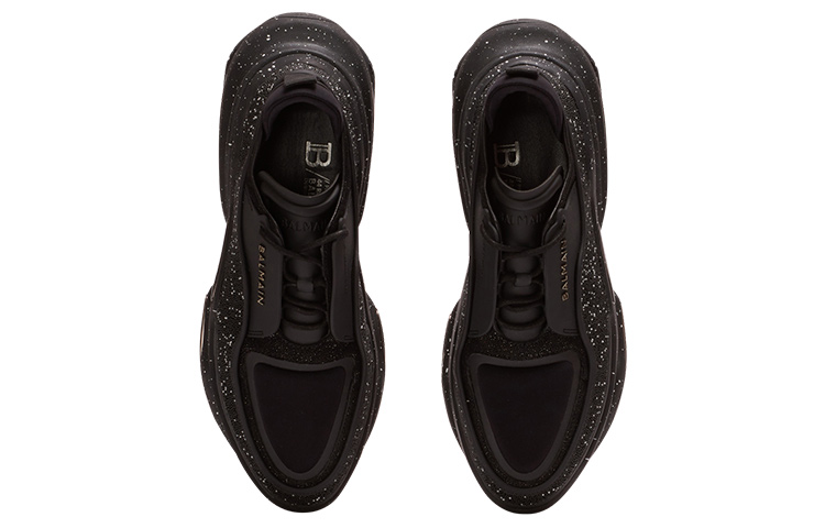 Balmain Low-Top Sneakers 'Black Leather' 圖 3