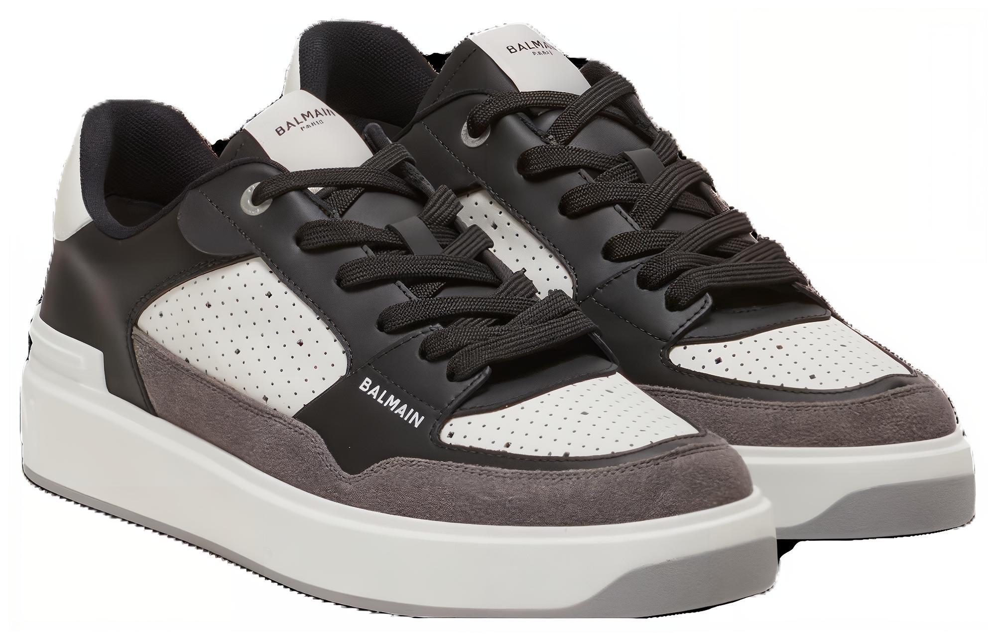 Balmain Low-Top Sneakers 'Black Suede' 圖 3