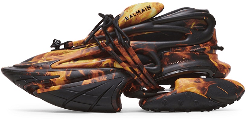 Balmain Low 'Unicorn Flame Print Orange' AM0VJ309KOCKEFB Buy Balmain Low 'Unicorn Flame Print Orange' AM0VJ309KOCKEFB