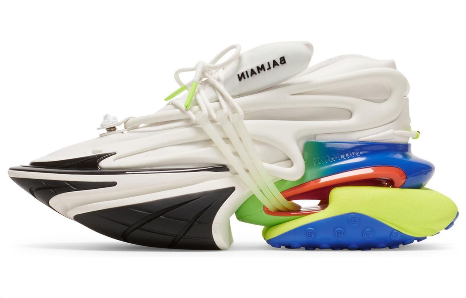 Balmain Low Top Leather Sneakers 'Multicolor'