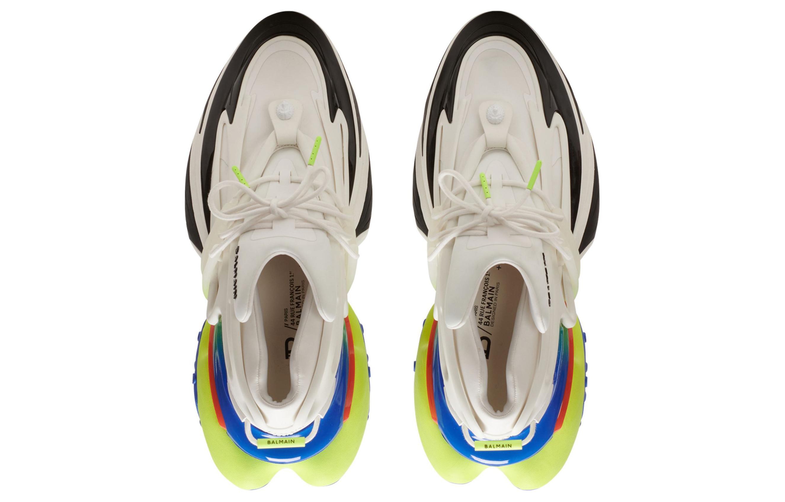 Balmain Low Top Leather Sneakers 'Multicolor' 圖 4