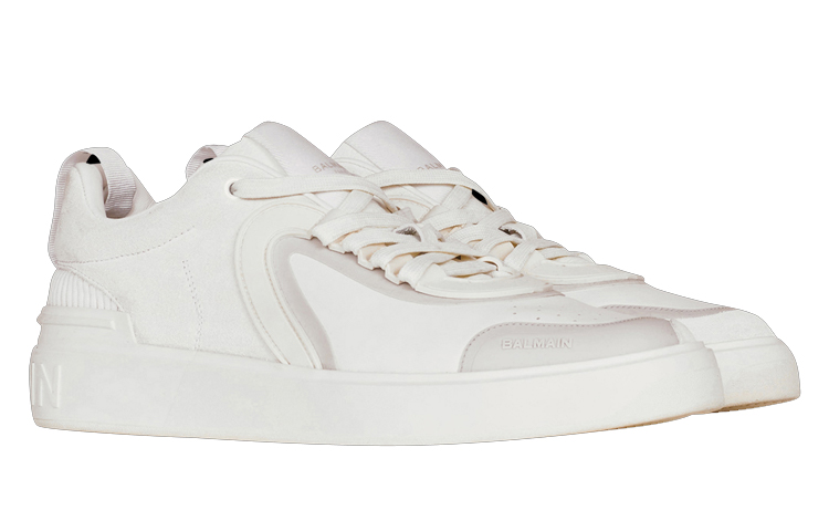 Order 巴尔曼白色低帮皮革运动鞋 YM1VI292LTLC0FA