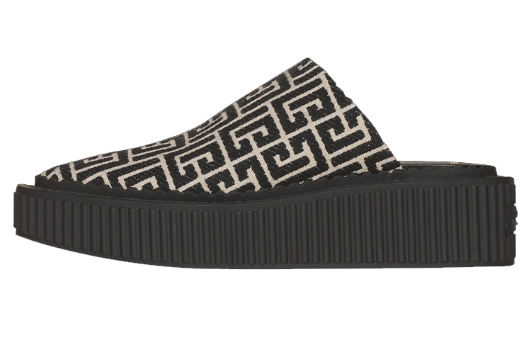 Balmain Mule 'Letter Print Black'