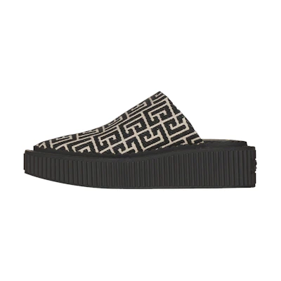 Balmain Mule 'Letter Print Black'