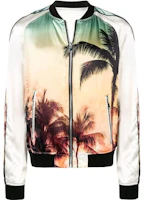 Balmain Multicolor Scenic Print Zip-Up Bomber Jacket RH18878X006-AAA Balmain Multicolor Scenic Print Zip-Up Bomber Jacket RH18878X006-AAA