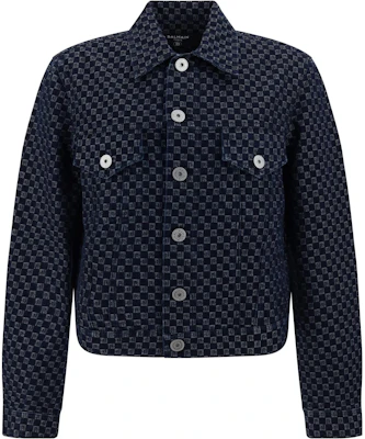 Balmain Navy Monogram Single-Breasted Jacket BH0TC275DD80-SHZ Buy Balmain Navy Monogram Single-Breasted Jacket BH0TC275DD80-SHZ