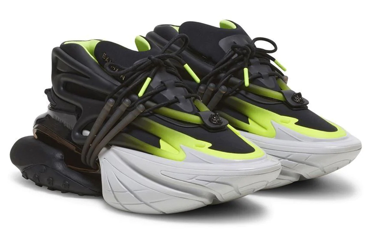 Order Zapatillas Bajas Balmain Nylon con Logo y Cordones 'Negras' AM0VJ309KNEF