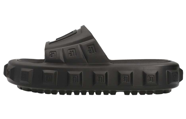 Balmain Paris Slide 'Black Logo Open-Toe'