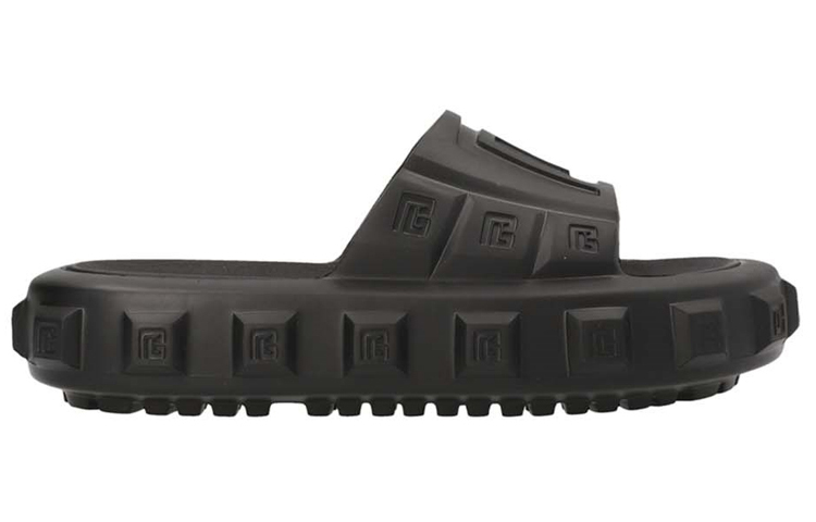 Balmain Paris Slide 'Black Logo Open-Toe' 圖 2