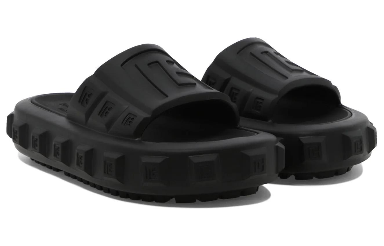 Balmain Paris Slide 'Black Logo Open-Toe' 圖 3