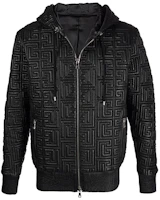 Balmain Quilted Classic Logo Hoodie Jacket Black XH1TH120-LB23-0PA Balmain Quilted Classic Logo Hoodie Jacket Black XH1TH120-LB23-0PA