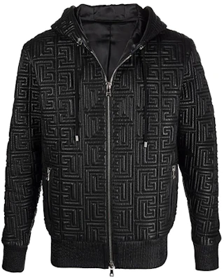 Balmain Jaket Hoodie Logo Klasik Quilted Hitam XH1TH120-LB23-0PA Buy Balmain Jaket Hoodie Logo Klasik Quilted Hitam XH1TH120-LB23-0PA