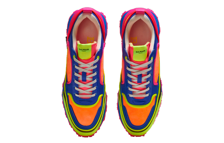 Shop 巴爾曼 BALMAIN Racer 多色低筒運動鞋