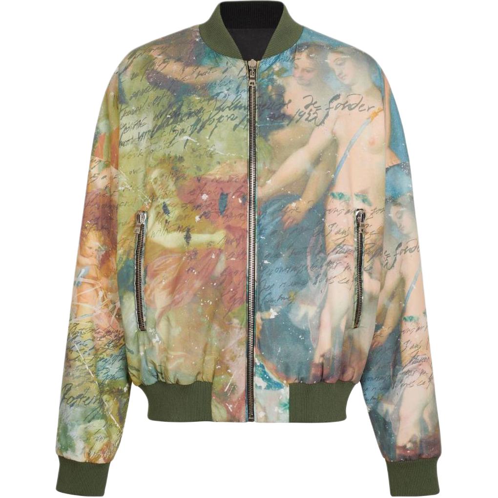 Balmain Reversible Painting Print Bomber Jacket Multicolor AH0TF355CD83AAA