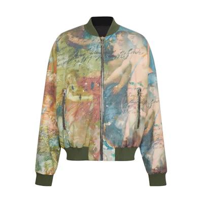 Balmain Reversible Painting Print Bomber Jacket Multicolor AH0TF355CD83AAA