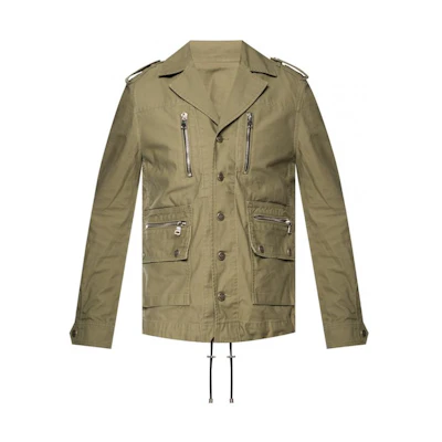 Balmain Single-Breasted Solid Color Jacket with Lapel Pockets TH18645Z1307UA