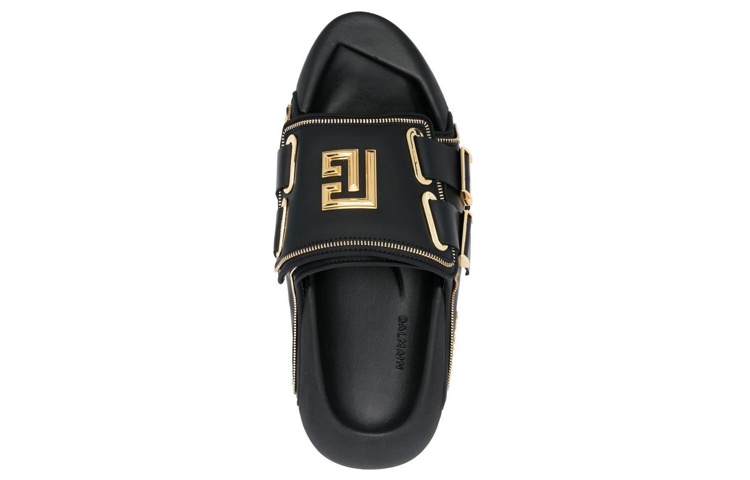 Balmain Slide 'Black Leather' 圖 4
