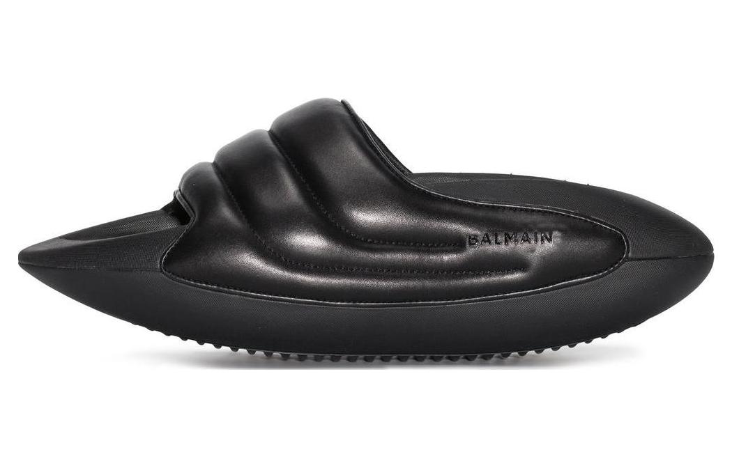 Balmain Slide 'Black Leather CMFT'