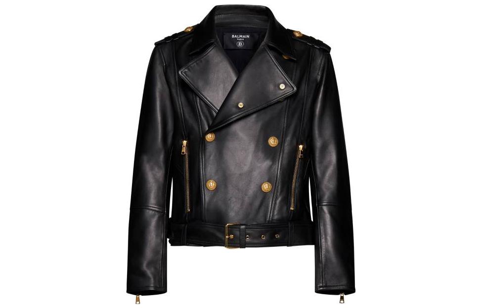 Balmain Solid Double-Breasted Tailored Long-Sleeve Jacket BH1TD315-LB24-0PA