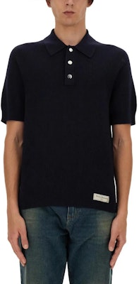 BALMAIN Solid Logo Polo Shirt Navy Blue - Short Sleeve Classic. DH1GB066KE93-6AE Order BALMAIN Solid Logo Polo Shirt Navy Blue - Short Sleeve Classic. DH1GB066KE93-6AE