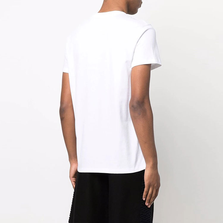 BALMAIN SS21  Metallic Logo Print Short Sleeve T-Shirt White XH1EF000BB29GAD 圖 4