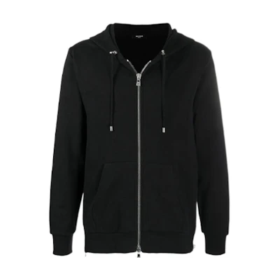 Balmain SS21 Black Letter Logo Back Hoodie VH1JR010-B027-0PA