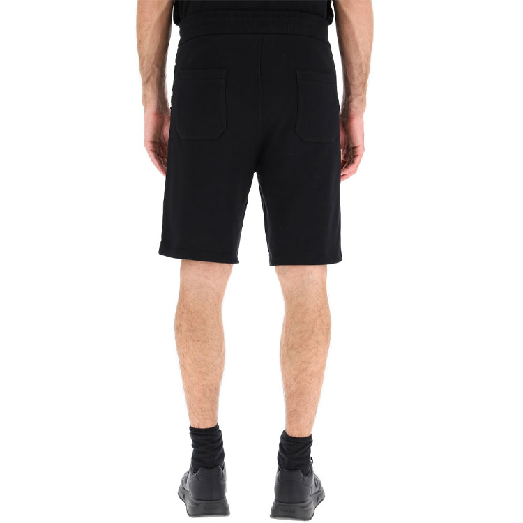 Details for 발망 SS21 블랙 솔리드 코튼 드로스트링 쇼츠 캐주얼웨어. VH0OA000-B072-0PA