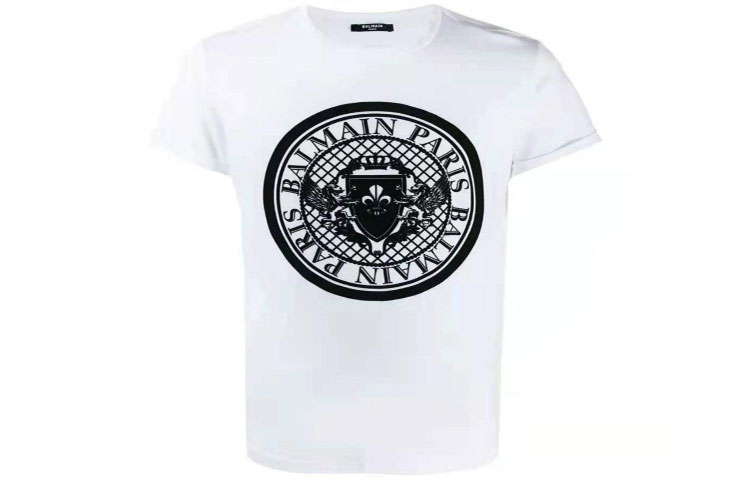 BALMAIN SS21 Coin Print Short Sleeve T-Shirt White Men VH1EF010B030-0FA 圖 2