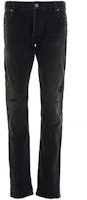 BALMAIN SS21 Distressed Solid Black Denim Jeans. VH1MG000-099D-0PA BALMAIN SS21 Distressed Solid Black Denim Jeans. VH1MG000-099D-0PA