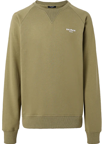 balmain-ss-21-letter-crewneck-long-sleeve-sweatshirt-military-green-vh-1-jq-005-b071-ucf