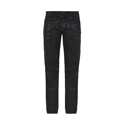 BALMAIN SS21 Washed Skinny Black Jeans Fashion. W6HD504D-309W-176