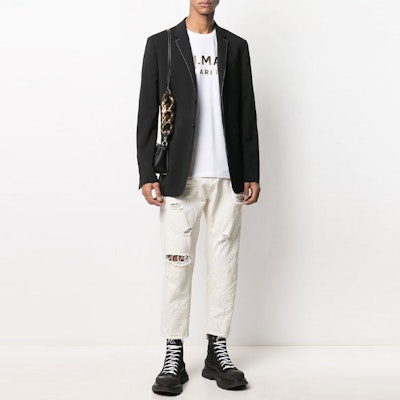 巴尔曼SS21白色棉质短袖T恤 VH1EF000-B065-0FA Purchase 巴尔曼SS21白色棉质短袖T恤 VH1EF000-B065-0FA