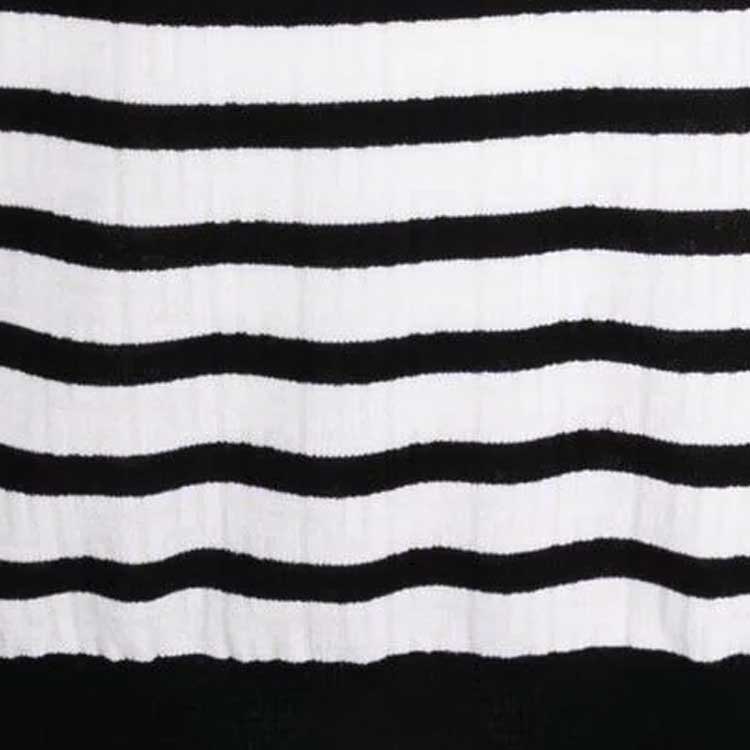 Details for 巴尔曼 SS21 白色条纹logo图案长袖套头毛衣 WH1KD000K032-GAB