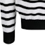 Sizing 巴尔曼 SS21 白色条纹logo图案长袖套头毛衣 WH1KD000K032-GAB